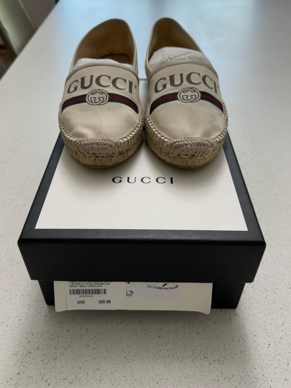 Gucci Beige Canvas Slip-On Espadrilles - Picture 5 of 6